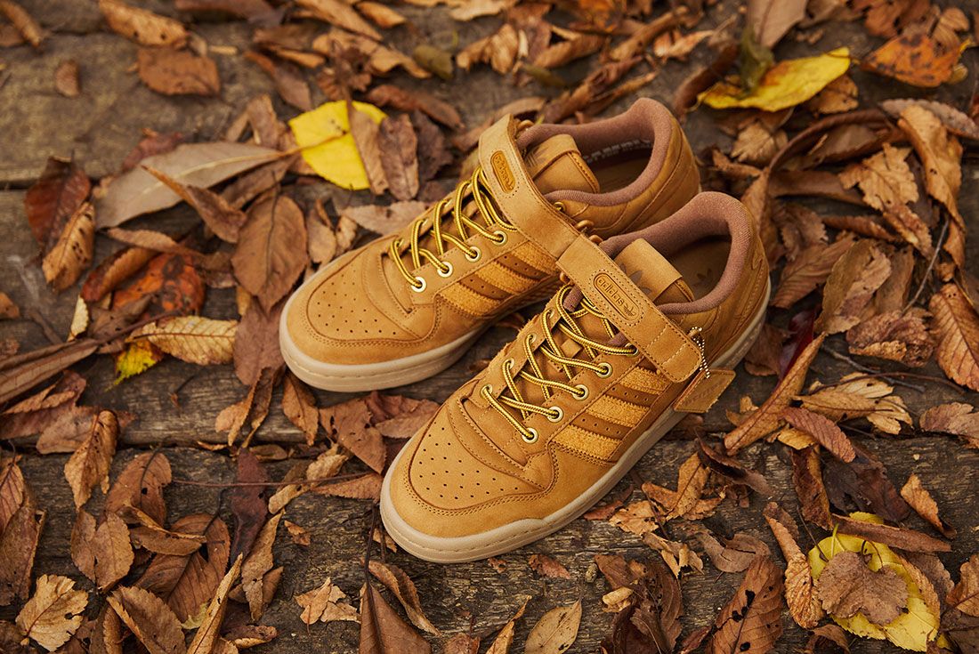 atmos x adidas Forum Wheat