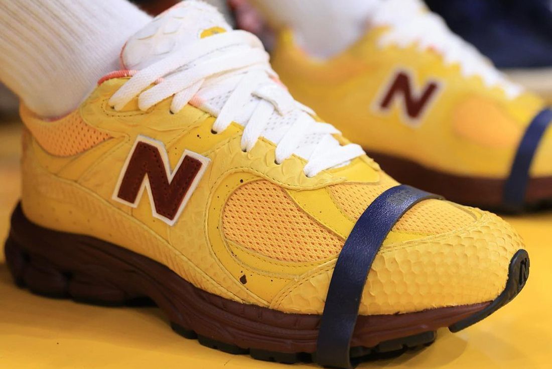 The Shoe Surgeon Custom New Balance 2002R Yellow Lobster