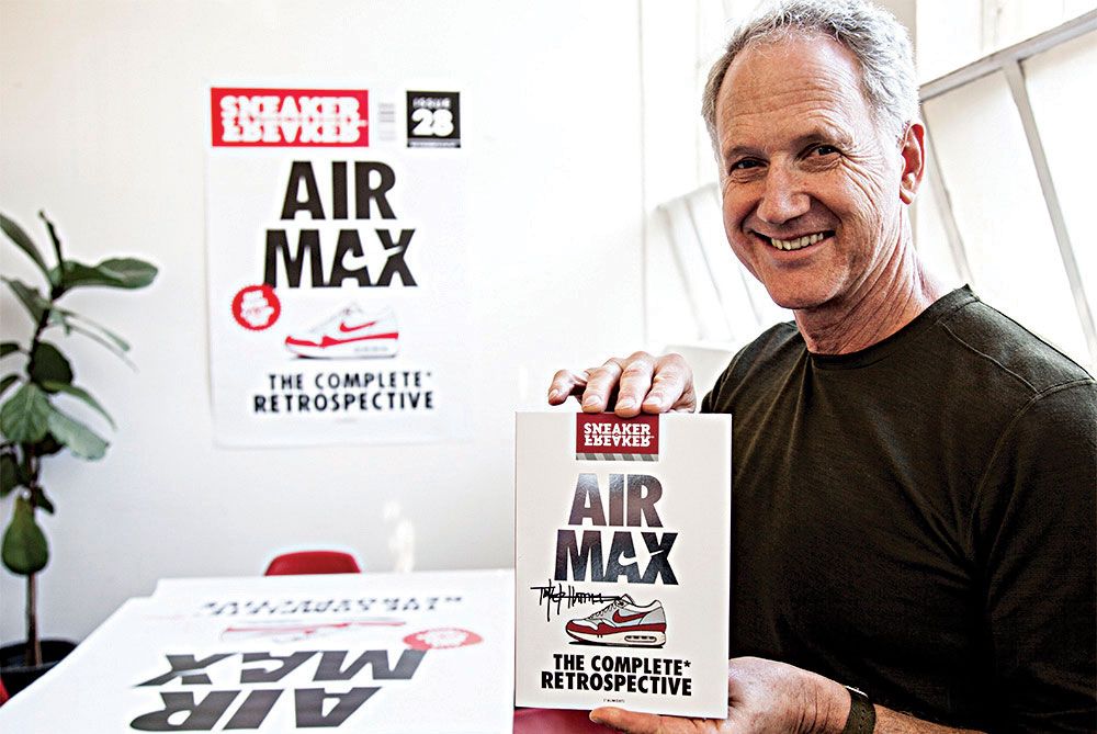 Tinker Hatfield visiting the Sneaker Freaker office